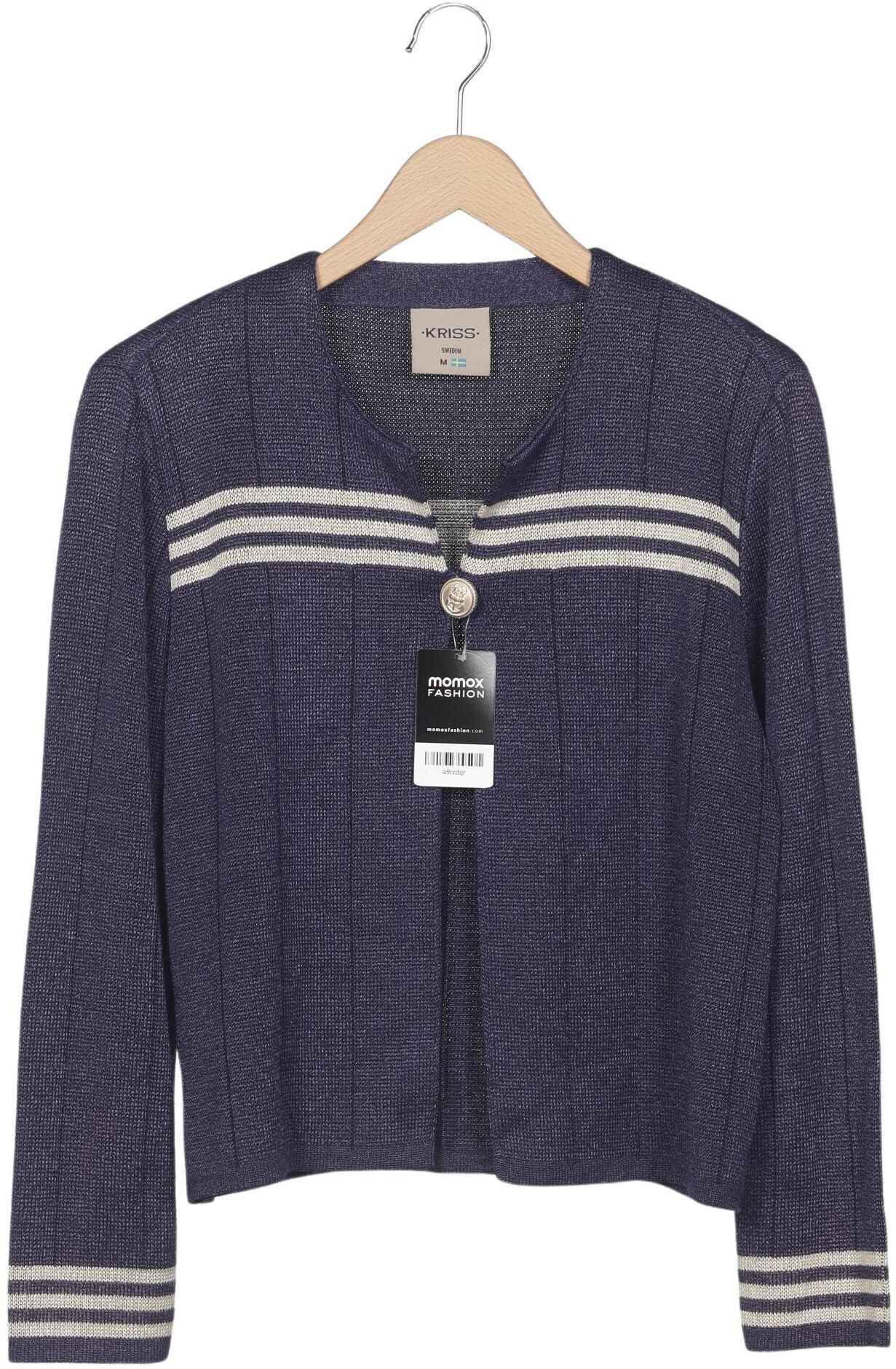 Kriss Trading Sweden Damen Strickjacke, Marineblau, Gr. M, Modal / Synthetik / Baumwolle - Second Hand