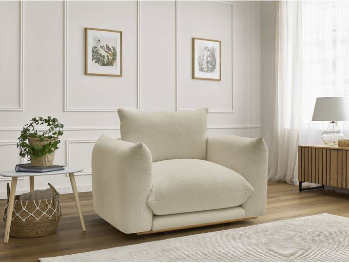 Fauteuil ERNEST tissu bouclette