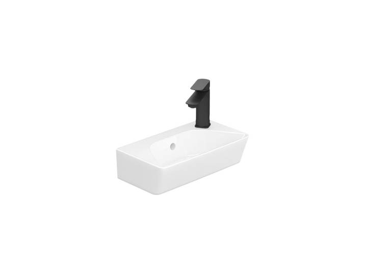 HANDWASCHBECKEN Rechts-Wasserhahnloch 40 / 22,5 / 13 cm