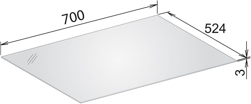 Keuco EDITION 11 Abdeckplatte 71,1 cm für Glasfronten