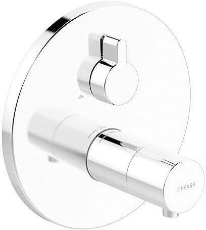 Hansaliving ready-mounted set with functional unit thermostatic shower mixer, round rosette 40579083