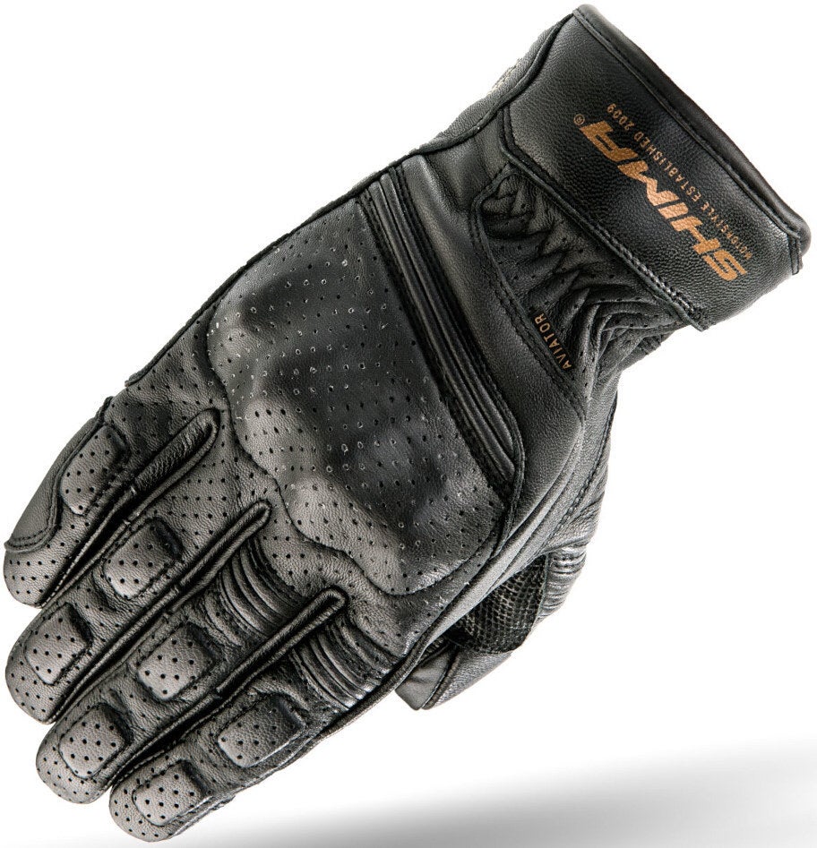 SHIMA Aviator Motorrad Handschuhe AVIATOR-BLACK-M