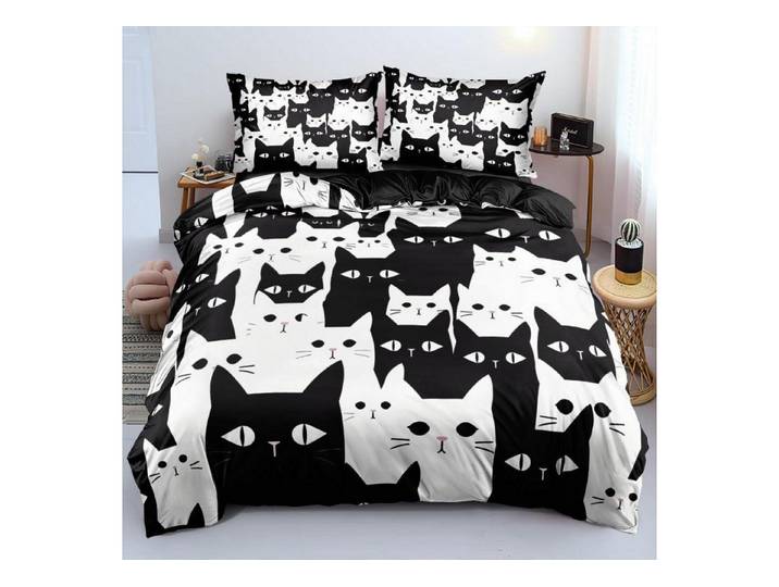 LuxusKollektion Kinderbettwäsche Bettwäsche Halloween Katze 155x220 2x80x80