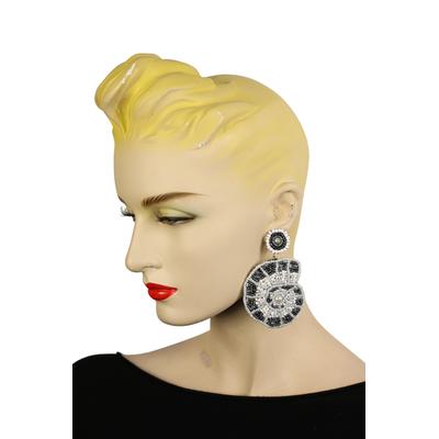 Paar Ohrclips "Segovia", Damen, grau, Glas, COLLEZIONE ALESSANDRO, Ohrringe