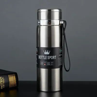 Perfect Picks Market Stainless Steel Thermal Water Bottle Insulated Thermos For Hot & Cold Water, Tea, Coffee steel
