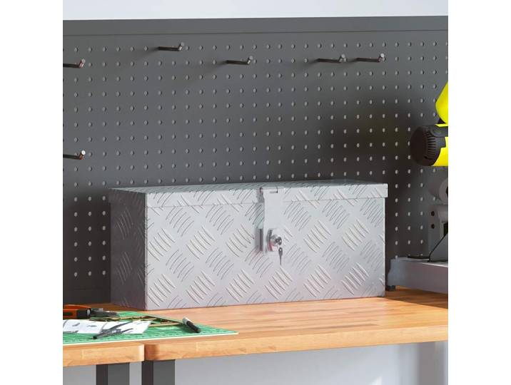 Vidaxl Aluminium box 48.5x14x20 cm silberfarben