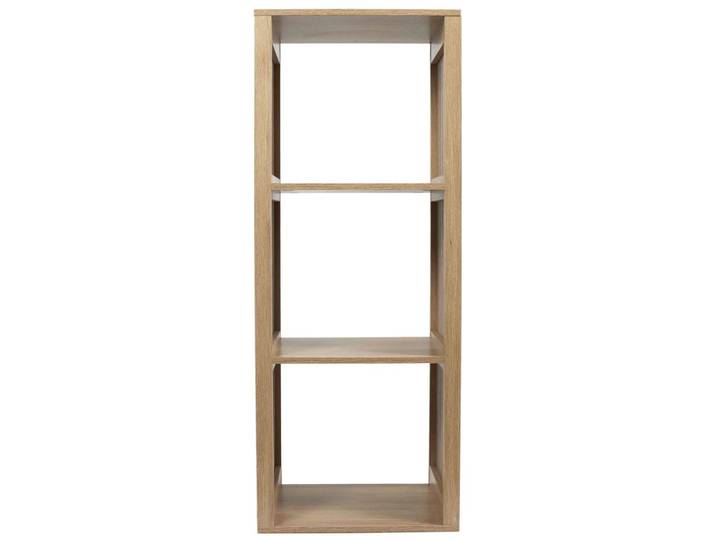 Etagère de rangement 3 cases en bois marron