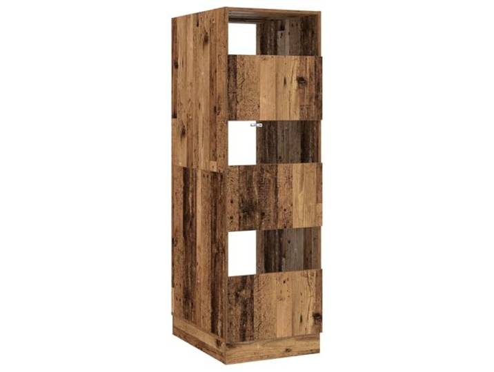 Waschschrank Altholz Material Holzbausteine mit Einlegeböden Glatt Finish, wasserdicht, Klapptür, pflegeleicht, feucht abwischbar