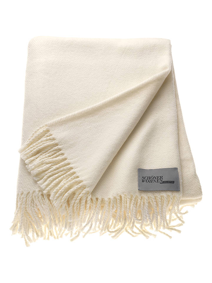 Schöner Wohnen Plaid ''Basics'' in Creme - (L)200 x (B)140 cm - onesize