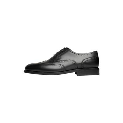 Schnürschuh HENRY STEVENS "Winston FBO Businessschuh", Herren, Gr. 43, Leder, schwarz, Schuhe Schnürschuh, Herren Halbschuhe Leder handgefertigt, Anzugschuhe