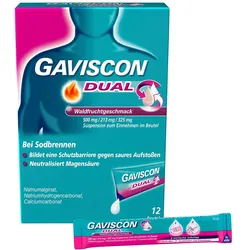 GAVISCON DUAL Waldfrucht 500mg/213mg/325mg SUE 12X10 ml