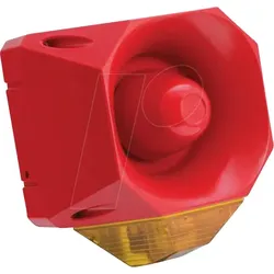 ASMSB9-60RAL - Asserta Midi AV, rot, gelbe Linse, 9-60V DC