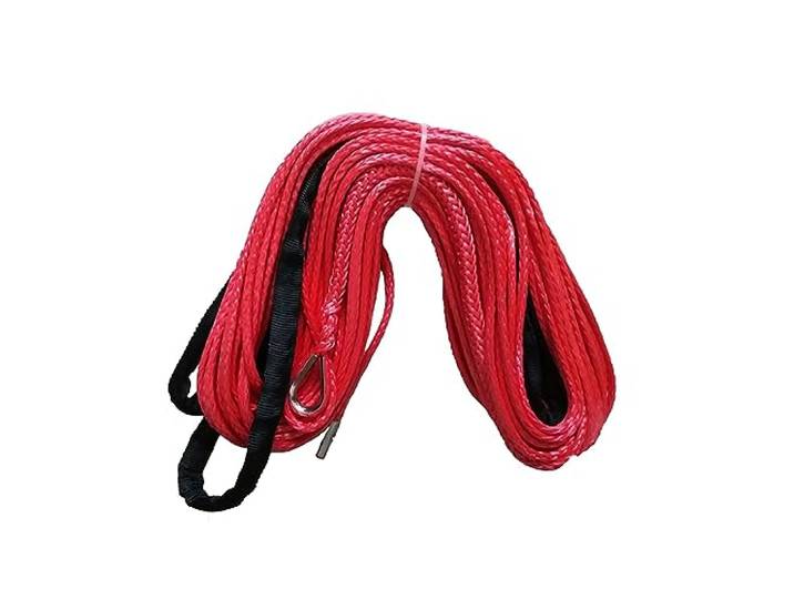 Synthetisches Windenseil, 8 mm x 40 m, synthetisches UHMWPE-Windenseil mit Haken for 4x4/ATV/UTV/SUV/Offroad Recover(Rood)