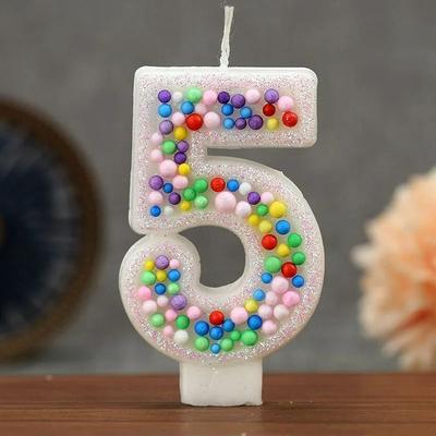 Uplift Essentials Colorful Ball Creative Digital Birthday Cake Candles 5