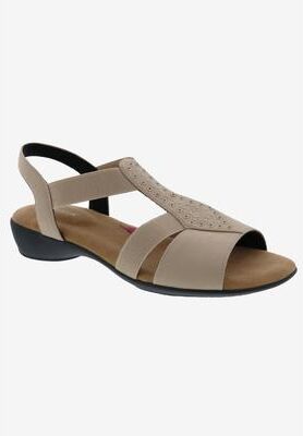 Wide Width Women's Miriam Sandal by Ros Hommerson in Sand Elastic (Size 7 W)