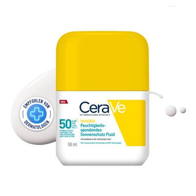 Cerave Sonnenschutz Fluid Invisi.feuchtigk.SPF 50 ml Hautcreme