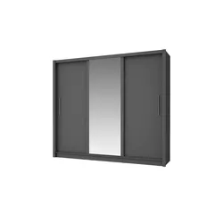 Schiebetürenschrank  Bakewell , grau , Maße (cm): B: 248 H: 215 T: 62.0