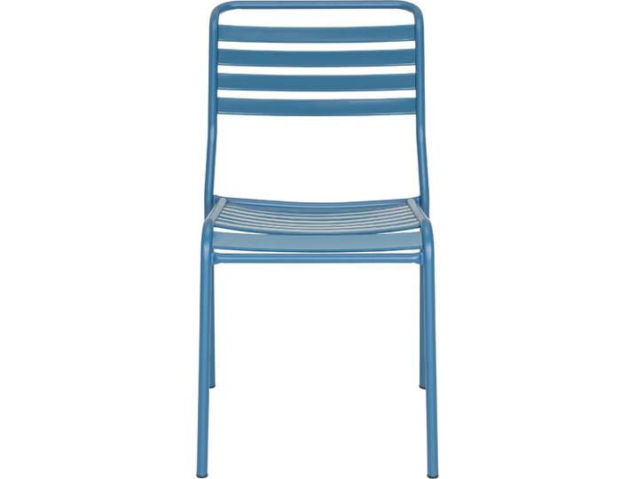 Schaffner Stilvoller Gartenstuhl Jura Stahl, Kunststoff blau, grün stapelbar - Farbe: blau/grün - Schweizer Möbelhersteller - Gartenstuhl -