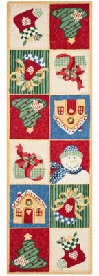 SAFAVIEH Handmade Chelsea Asha Novelty Christmas Wool Rug
