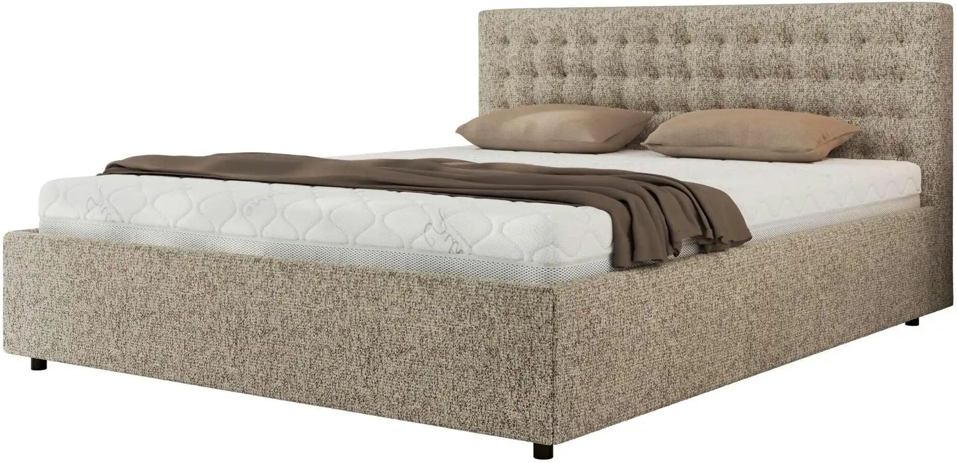 Höffner Polsterbett 160x200 Beige mit Bettkasten Pavo Classic ¦ beige ¦ Maße (cm): B:
