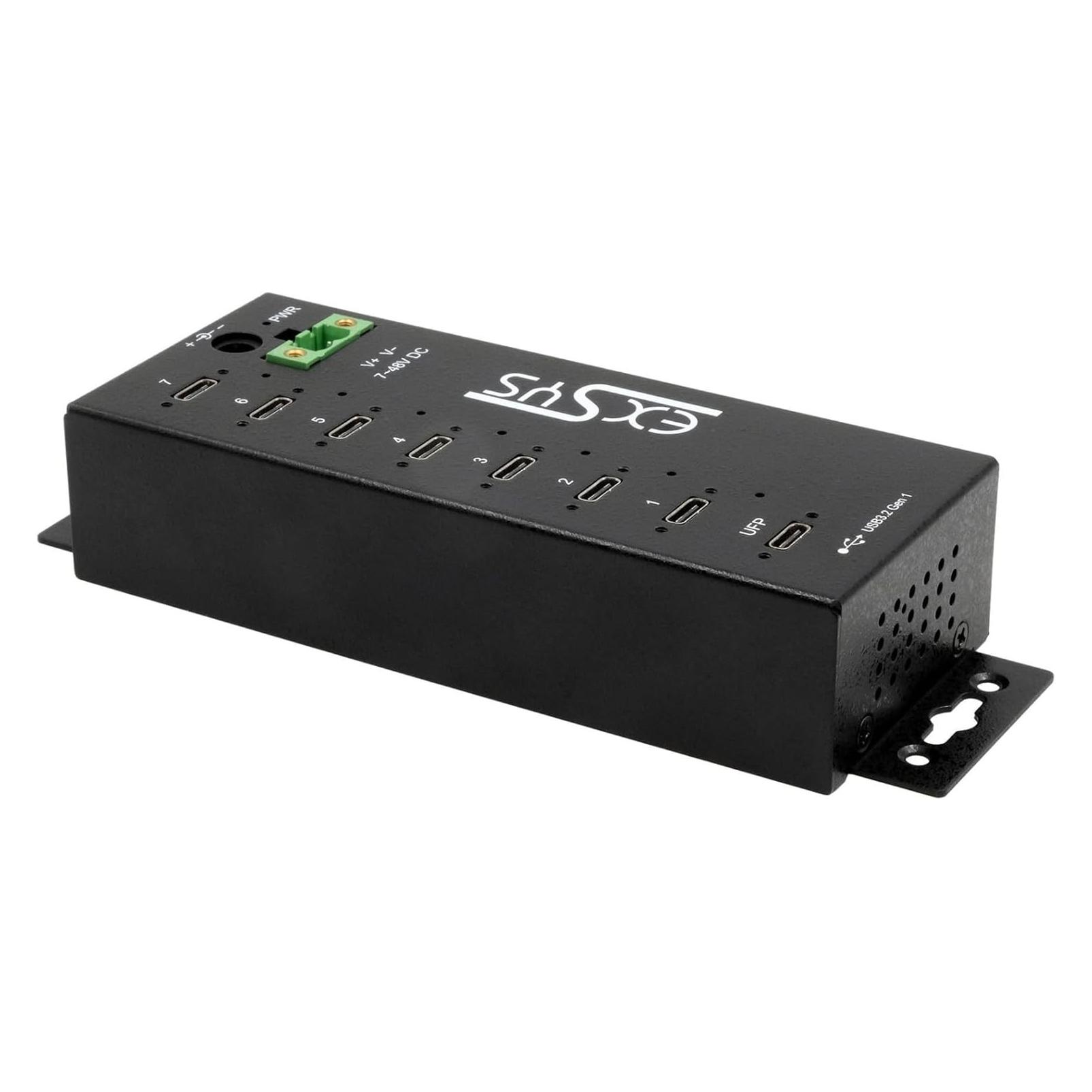Exsys Managed USB 3.2 Gen 1 Hub 7-Port (USB-C, 7 Ports) (EX-1537HMVS)