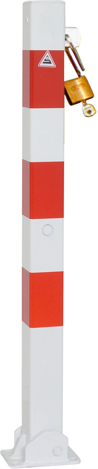 Schake Absperrpfosten Typ 470UVH, umlegbar, für Vorhangschloß, zum Einbetonieren, 70x70mm, feuerverzinkt)