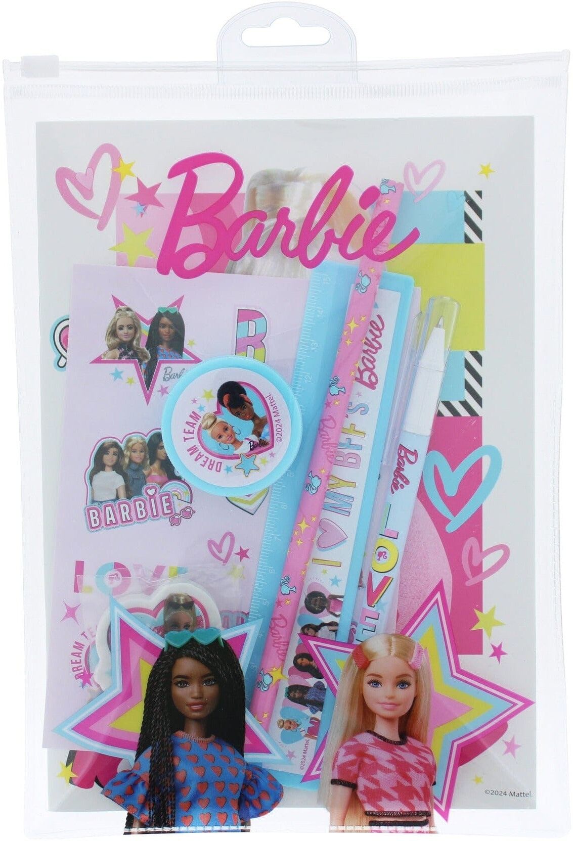 Blueprint Barbie Super Stationary Set for Kids, Includes Pencils, Markers, and Notebooks, Perfect for Young Artists and Fans of the Iconic Barbie Franchise