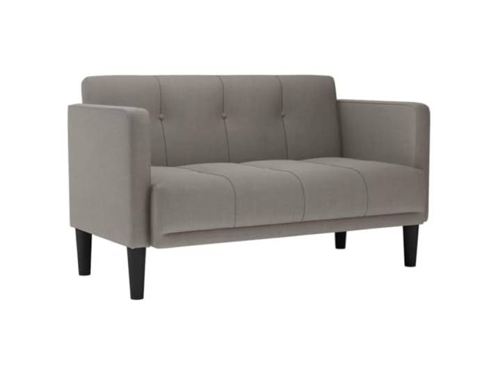 Coespram Zweisitzer-Sofa Taupe 111 cm Sitzbreite Polstercouch Bequeme Federkern-Schaumpolsterung mit Armlehnen aus Sperrholz, passend für Wohnzimmer oder Home Office.