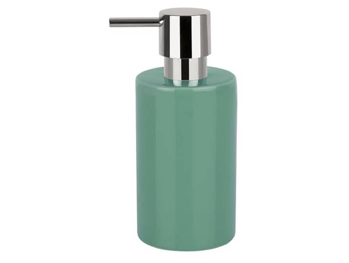 Spirella Zeepdispenser tube met pomp vloeibare zeepdispenser porselein 300 ml duurzaam en robuust mosgroen