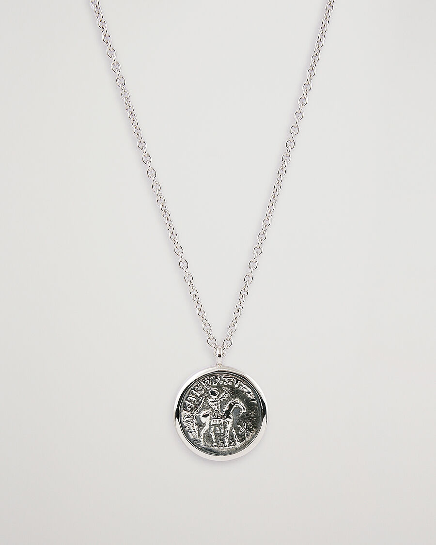 Tom Wood Coin Pendand Necklace Silver men L Sølv