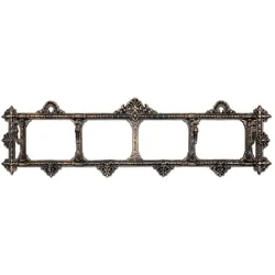 Moritz Wandgarderobe Hakenleiste goldbraun Antik Stil 8 Haken Gusseisen Garderobe Chic