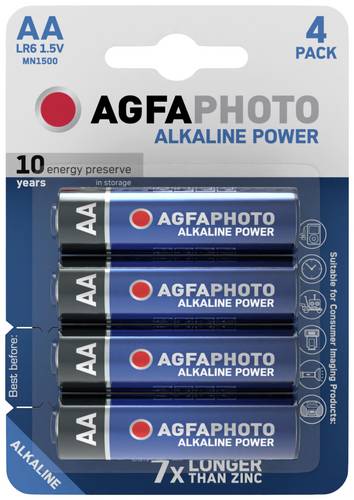 AgfaPhoto Power LR6 Mignon (AA)-Batterie Alkali-Mangan 1.5V 4St.