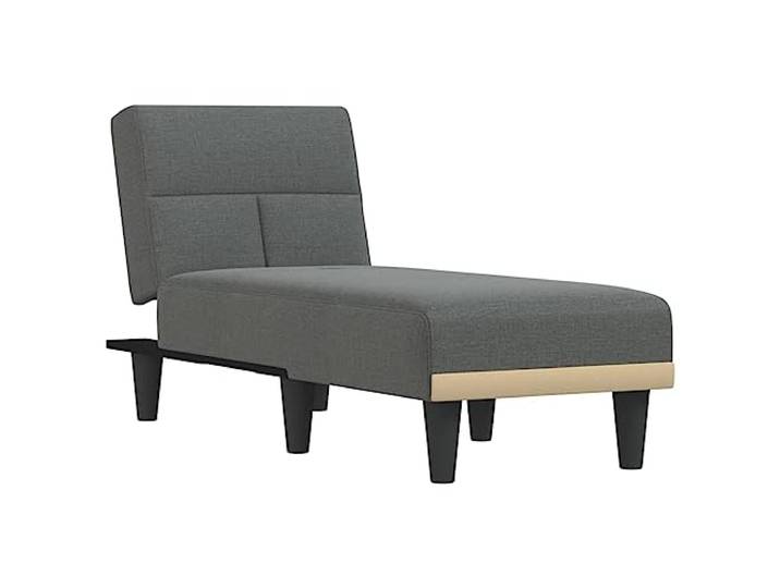 Faltbare Chaiselongue Dunkelgrau aus Stoff, 3 Positionen, Sperrholzrahmen Stoffbezug, hochdichte Schaumstoff, 3 Schlafpositionen, maximale Belastbarkeit 110 kg, modernes Design für