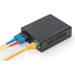 Digitus PoE Media Converter Multimode 10/100/1000Base-T zu 1000Base-SX Inkl. Netzteil 30W SC connector Up... (Media Konverter), Zubehör Netzwerk