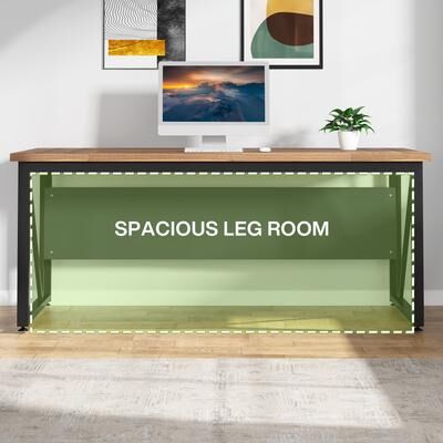 Bluebell "63"" L-Shaped Computer Desk with 47 inches Lateral File Cabinet, Executive Desk Home Office Furniture Desk Set"