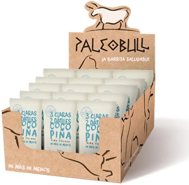Paleobull BARRA COCO E PINA COLADA 15 Barras de 55g Abacaxi-Coco