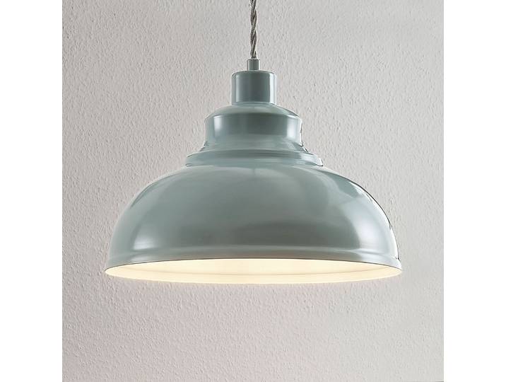 Albertine Pendelleuchte Light Blue - Lindby - Wohnzimmer - Vintage - Metall - Einflammig