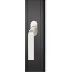 Magni, Fenstergriff, Fenstergriff ovale Ros. 7mm Stift. 10mm Nocken Stiftüberstand 24-38mm Aluminium naturfarbig