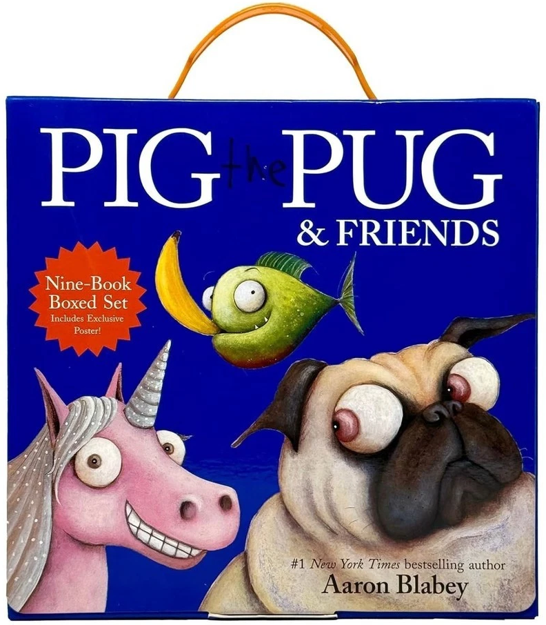 Scholastic Pig The Pug and Friends 9 Books Box Set by Aaron Blabey