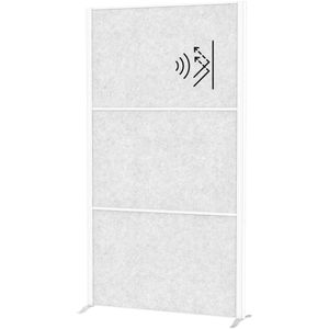 Maul Maul Stellwand  connecto 9611002, Akustik-Trennwand, aus Vlies, hellgrau, 100 x 182 cm