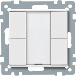 Schneider Electric MTN627619 Taster 2fach plus, polarweiß, System M