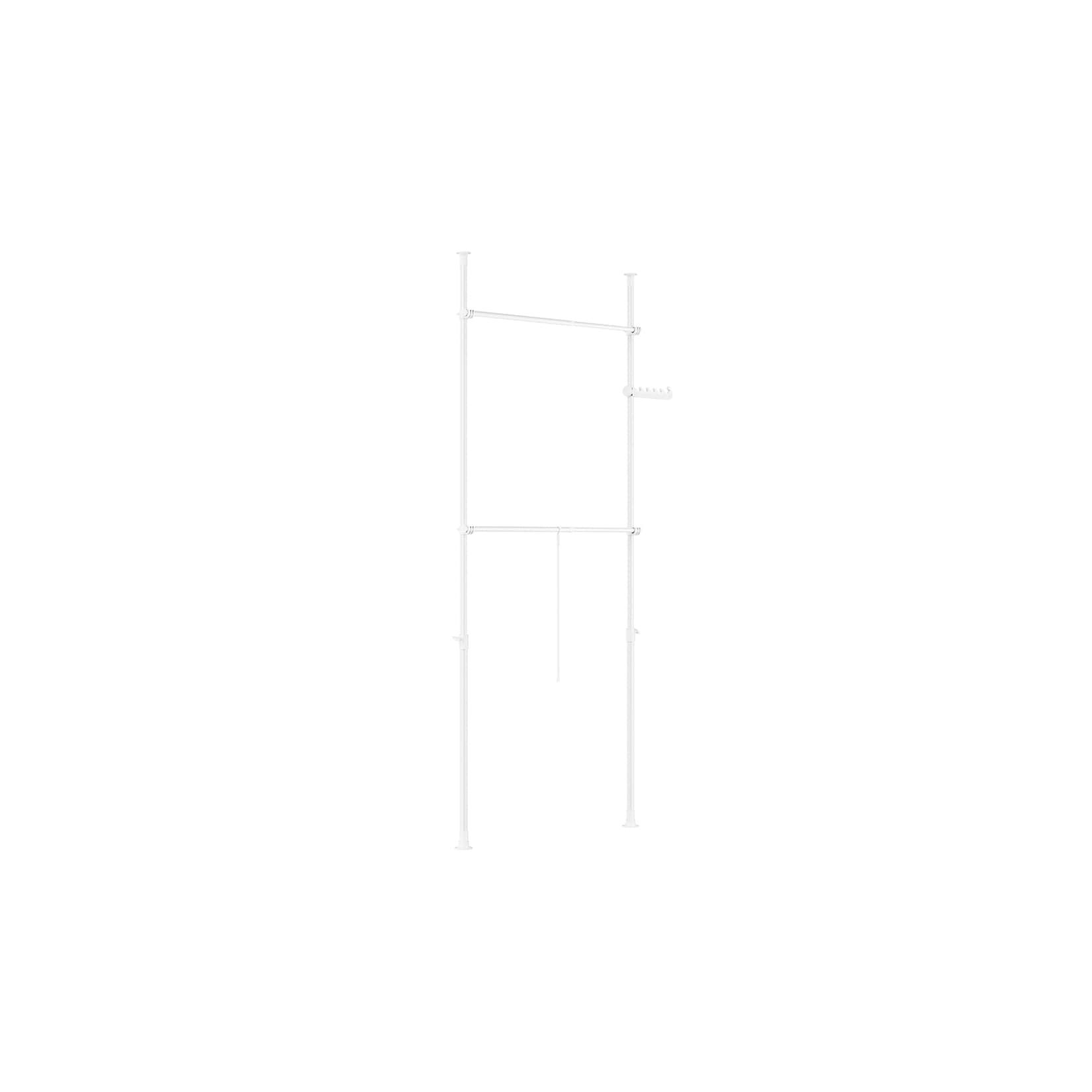 SoBuy Garderobenständer verstellbar Weiß 75x9x227cm Funktional