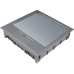 Hager VQ12127011 Versorgungseinheit Q12 244x244mm für 12mm Bodenbelag aus Polyamid eisengrau