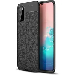 Screenguard Samsung Galaxy S20 Hülle Leather Design TPU Cover (Samsung Galaxy S20), Smartphone Hülle, Schwarz