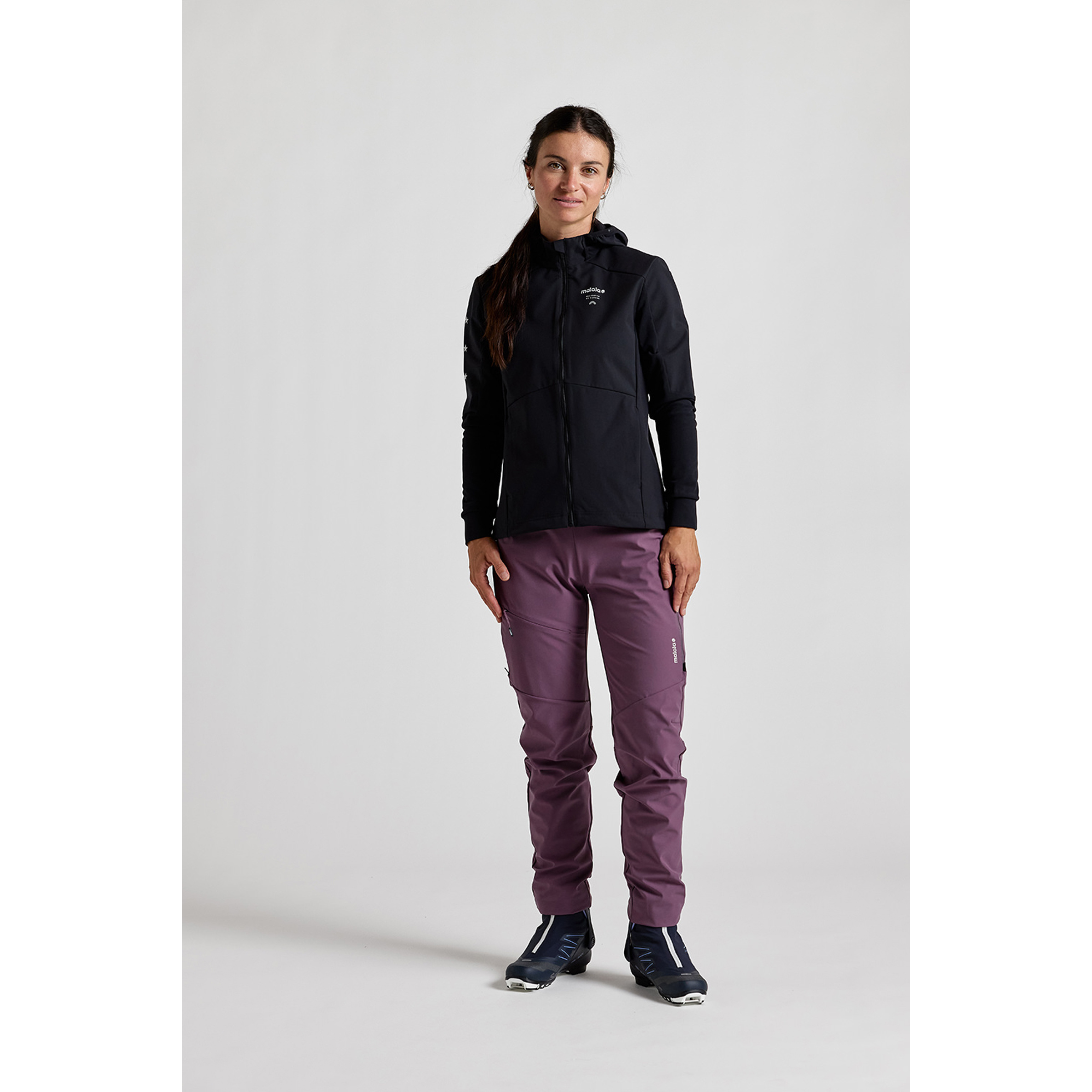 Maloja NeshaM. Damen Softshelljacke schwarz Größe L Langlauf Klassik | Langlauf Skating Atmungsaktiv Wasserabweisend