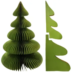 Weihnachtsbaum Honeycomb Ø 70cm, Höhe 100 cm – Grüner Papier-Dekobaum, faltbar