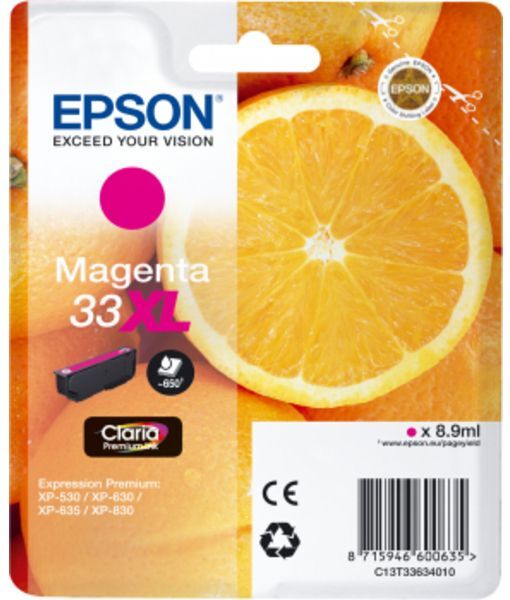 Epson 33XL (C13T33634012) - Magenta - Druckerpatrone - Hohe Kapazität