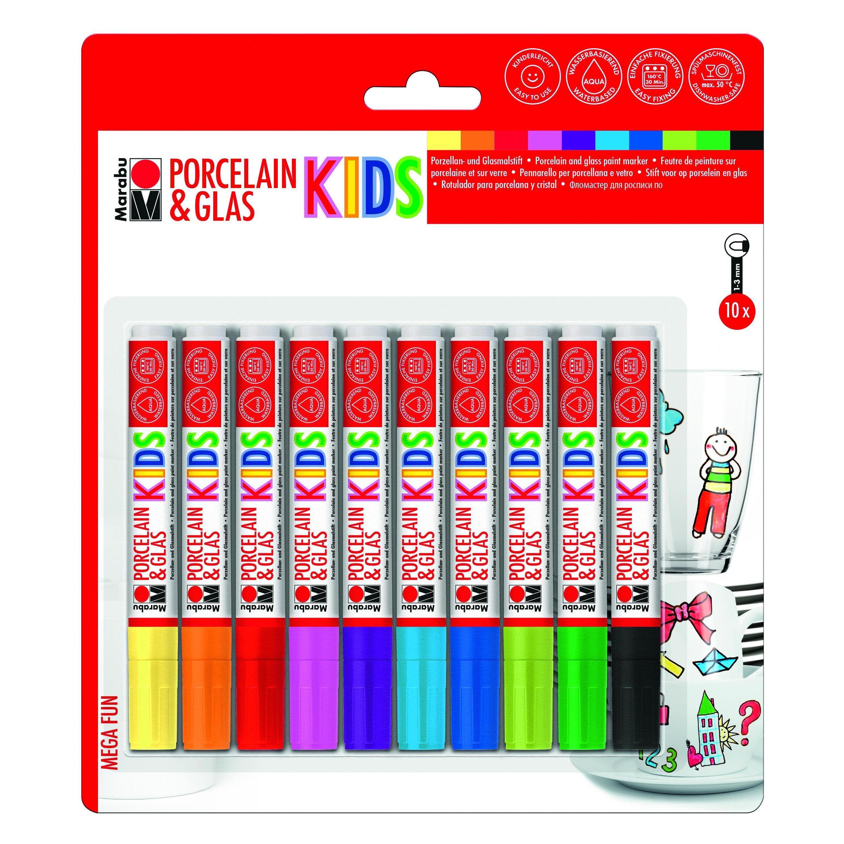 Marabu Porzellan- und Glasmalstift Kids (10x) (0125000000084)