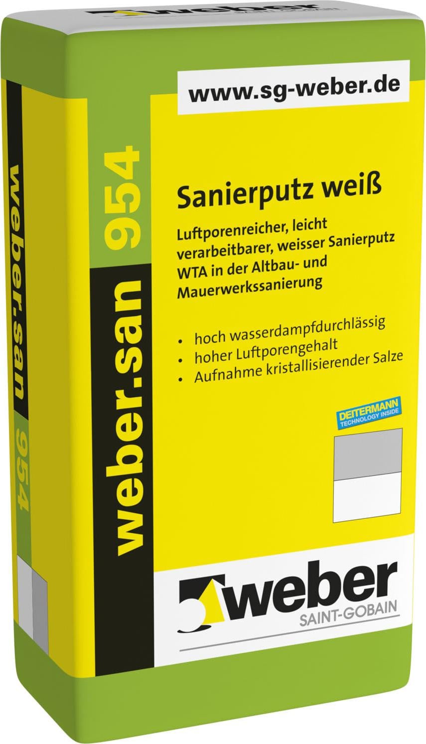 Weber.san 954 witte reparatiemortel 25 kg