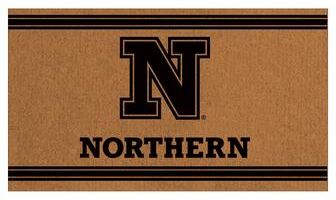 Evergreen Northern State University Monochrome Indoor/Outdoor Coir Door Mat